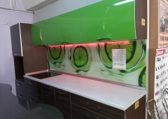 Набор мебели для кухни "Алеся" ПОСТ-3 Зелёный/Мореный дуб