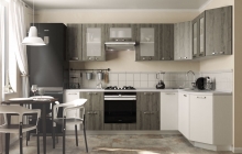 Кухня с фасадами из МДФ, покрытого пленкой ПВХ