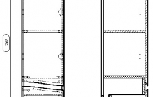 61.11 Шкаф 35 Фиджи с ящиками подвесной L/R