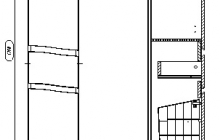 61.12 (9) Шкаф 35 Фиджи с ящиком и корзиной L/R