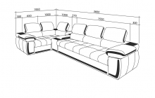 Диван, Айпетри люкс, Петрамебель, модульный, Мебельмакс, мебель