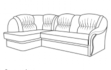 Вариант кроя 1 Угловой диван Лотос, Треви, в рассрочку, под заказ, Мебель макс, мягкая мебель, диваны