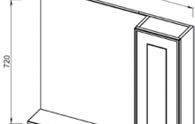 63.23 (1, 4) Полка зеркалная 85 Манчестер со шкафом (850х155х720