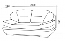 Диван, Рио, Петрамебель, линейный, Мебельмакс, мебель