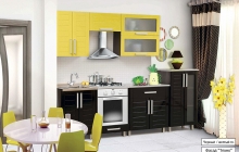 Кухня Постформинг Олива/Черный