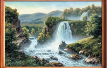 Репродукция на холсте У водопада