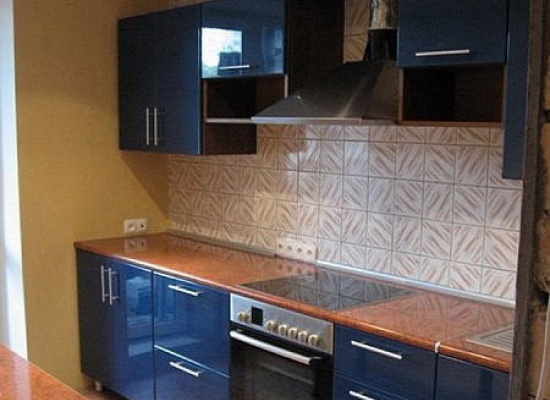 Кухня МДФ крашенный RAL 5026 Глянец
