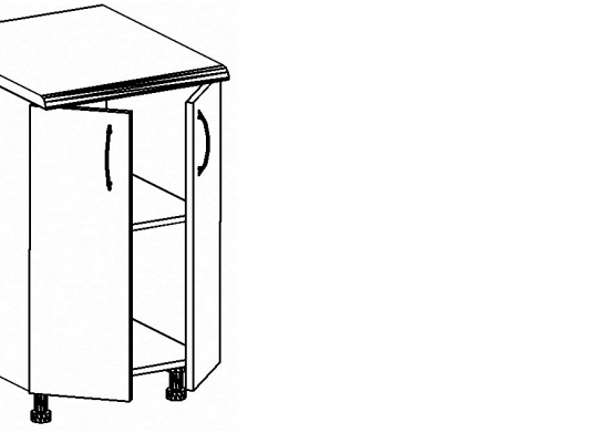 Шкаф-стол кухонный  ШЛ (60/2, 80/2) из набора мебели для кухни «АЛЕСЯ»