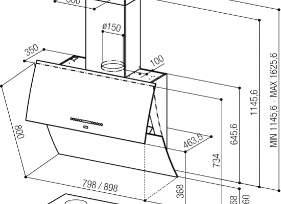 Вытяжка FABER MIRROR WH BRS X/V A80 LOGIC