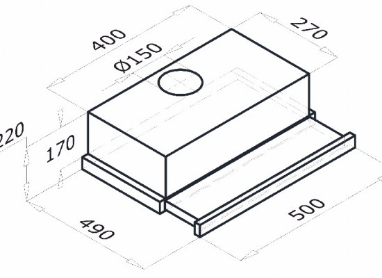 Вытяжка BACKER TH50CL-2F-BG