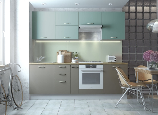 Кухня с фасадами из крашеного МДФ