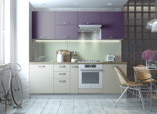 Кухня с фасадами из крашеного МДФ