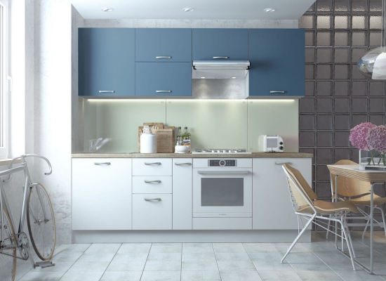 Кухня с фасадами из крашеного МДФ