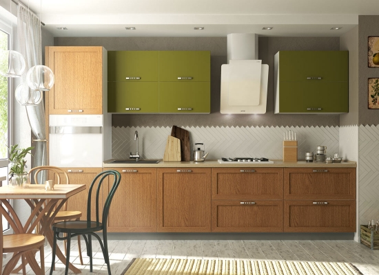 Кухни с фасадами из рамочного МДФ