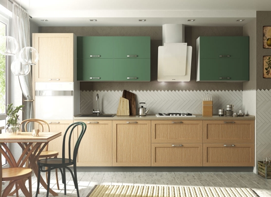 Кухни с фасадами из рамочного МДФ