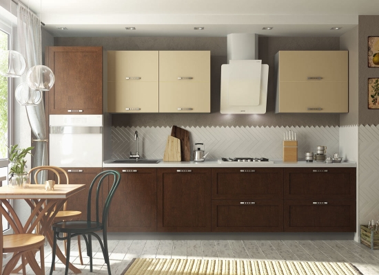 Кухни с фасадами из рамочного МДФ