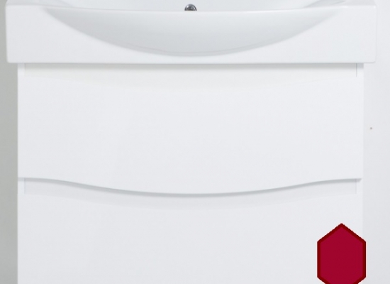 61.06 (10) Тумба под умывальник 85 Фиджи с 2 ящ. подвесная