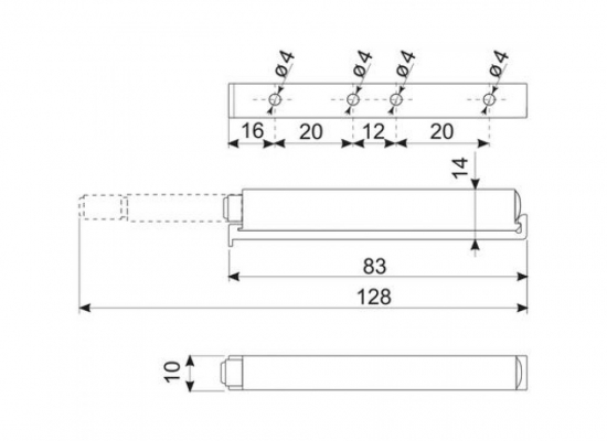 Отбойник-амортизатор с магнитным наконечником