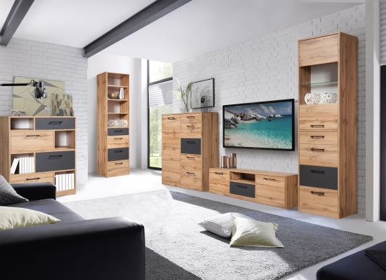 Модульная система Техас (Дуб Вотан/Графит)