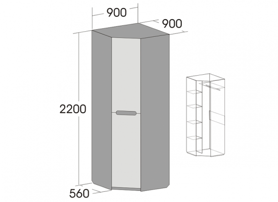 Шкаф угловой "Виго"