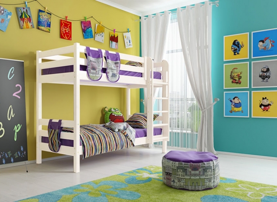 Вариант 9 Двухъярусная кровать "Соня" с прямой лестницей