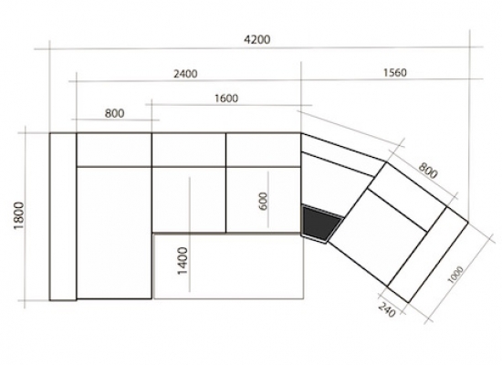 Диван, Браво Люкс, Петрамебель, модульный, Мебельмакс, мебель