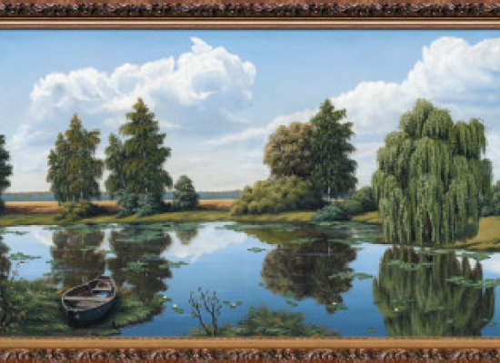 Репродукция на холсте Заводь