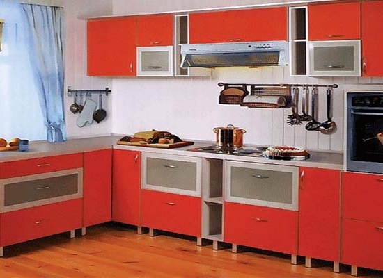 Кухня,красный моно,пластик,ЗОВ,мебельмакс,мебель