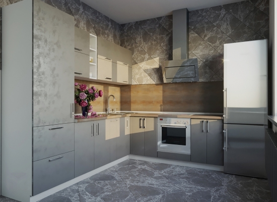 Кухня Модуль 9:  0,6м+2,0х2,4м угловая