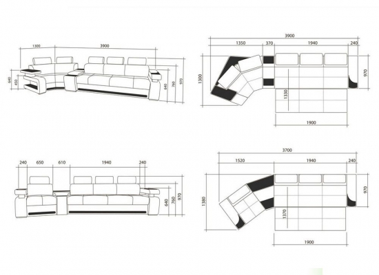Диван Марсель Люкс (В4.9.1) - модульный