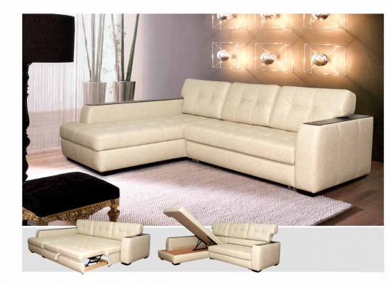 Угловой диван кровать Практик, Пуфф, Мебельмакс, Долгобродская 17