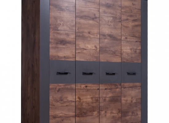 Шкаф для одежды 100.1820 Таксус/Графит