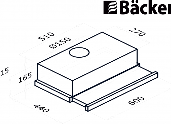 Вытяжка BACKER TH60B(F) Inox