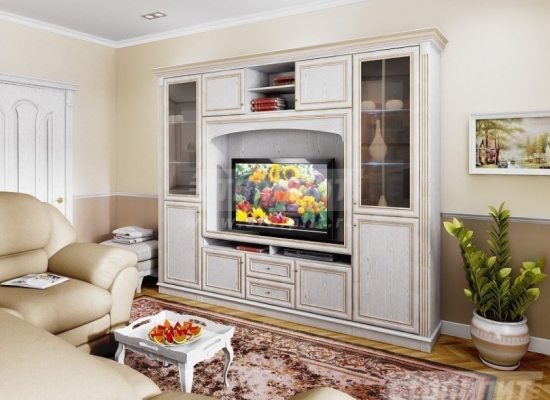 Модульная гостиная Версаль (Белый Ясень)