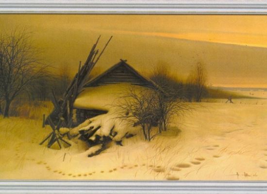 Репродукция на холсте Зимний вечер